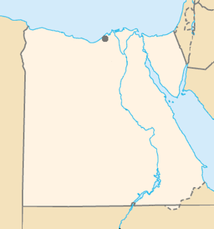 Ligging van Alexandrië in Egipte.
